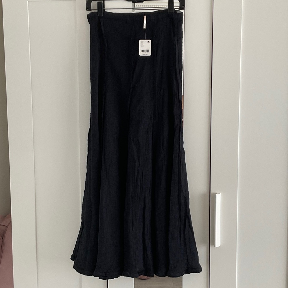 Free People Navy A-Line Skirt
